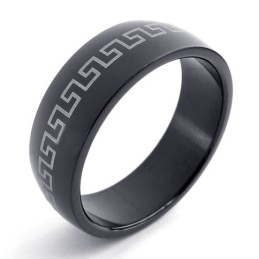 Inel Negru Din Titan