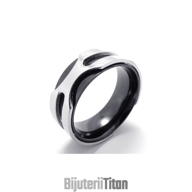 Inel Negru Din Titan Inel Negru Din Titan