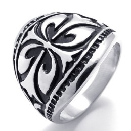 Inel De Titan Cu Cruce