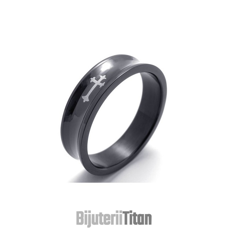 Inel Negru Din Titan Inel Negru Din Titan