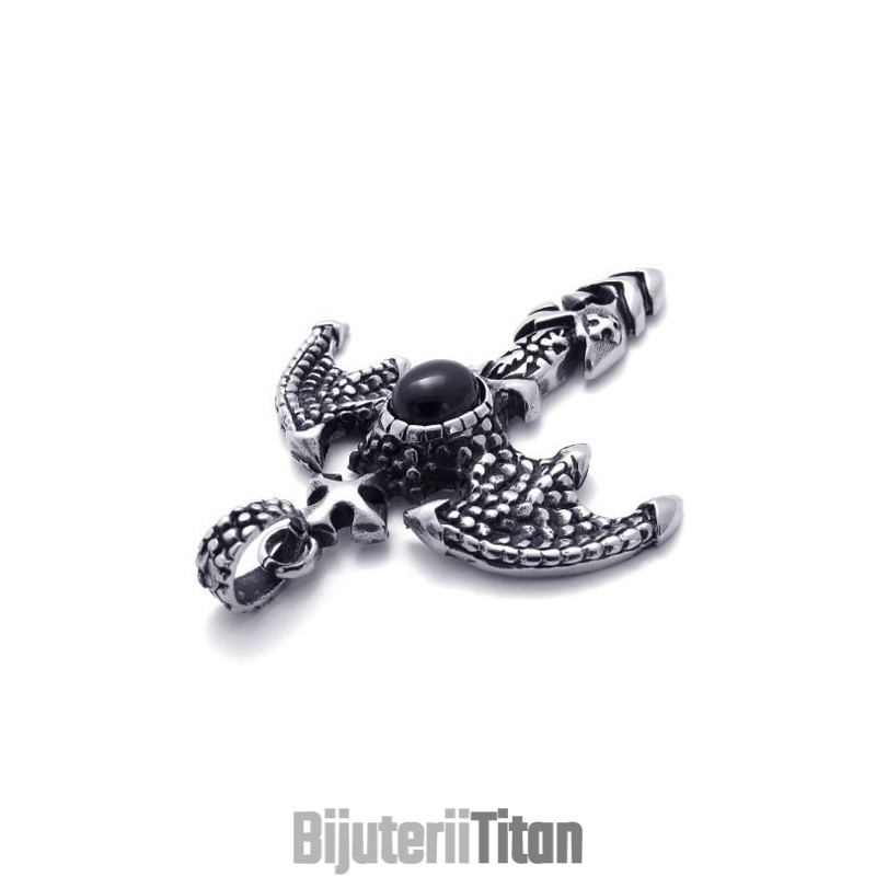 Pandantiv De Liliac Din Titan Cu Zirconiu Negru Pandantiv De Liliac Din Titan Cu Zirconiu Negru