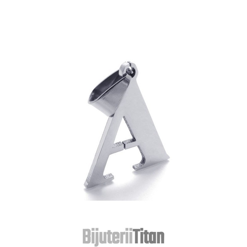 Pandantiv Din Titan Cu Litera „A” Pandantiv Din Titan Cu Litera „A”