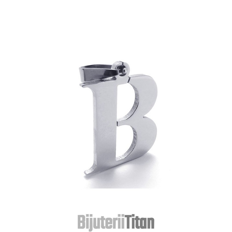 Pandantiv Din Titan Cu Litera „B”