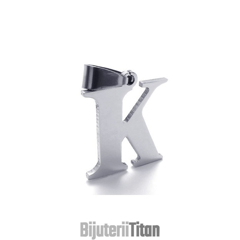 Pandantiv Din Titan Cu Litera „K” Pandantiv Din Titan Cu Litera „K”