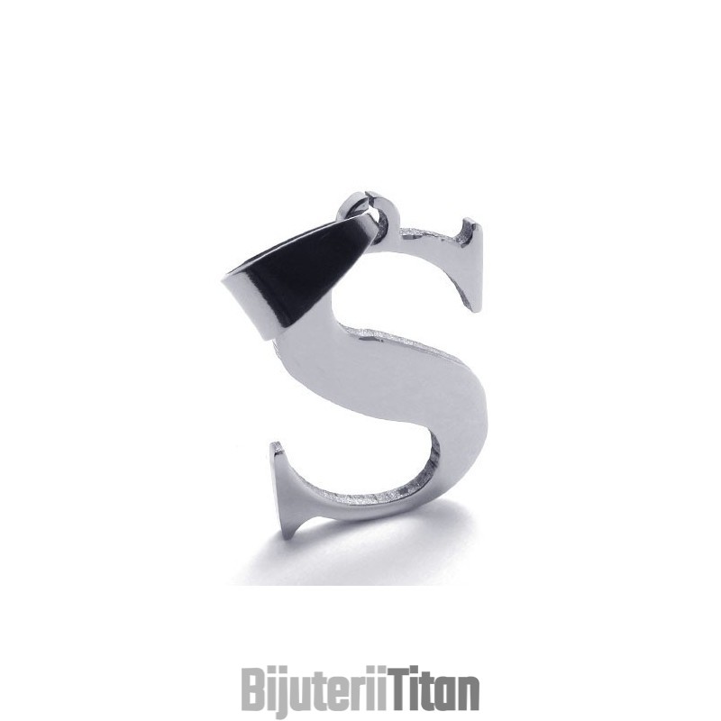 Pandantiv Din Titan Pentru Litera „S”