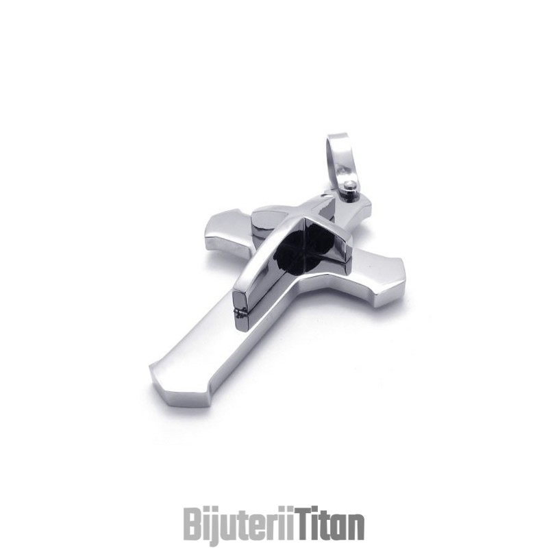 Pandantiv Cruce Din Titan Suprapus