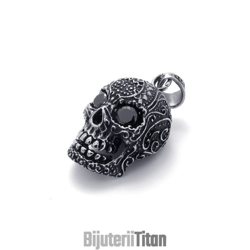 Pandantiv Din Titan Negru Cu Zirconii Pandantiv Din Titan Negru Cu Zirconii