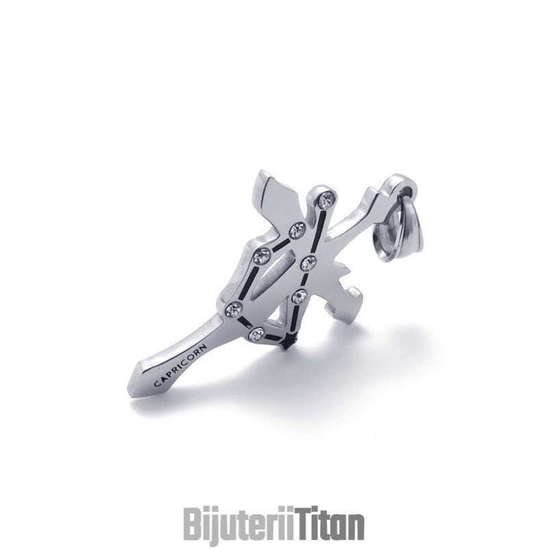 Pandantiv Capricorn Cu Pietre De Titan