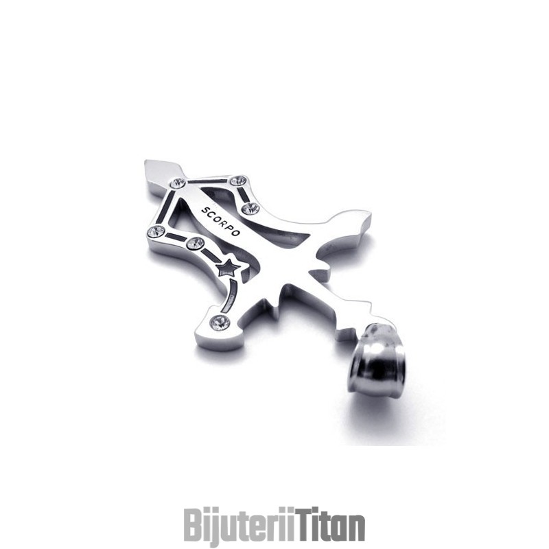 Pandantiv Scorpion Din Titan Cu Strasuri Pandantiv Scorpion Din Titan Cu Strasuri