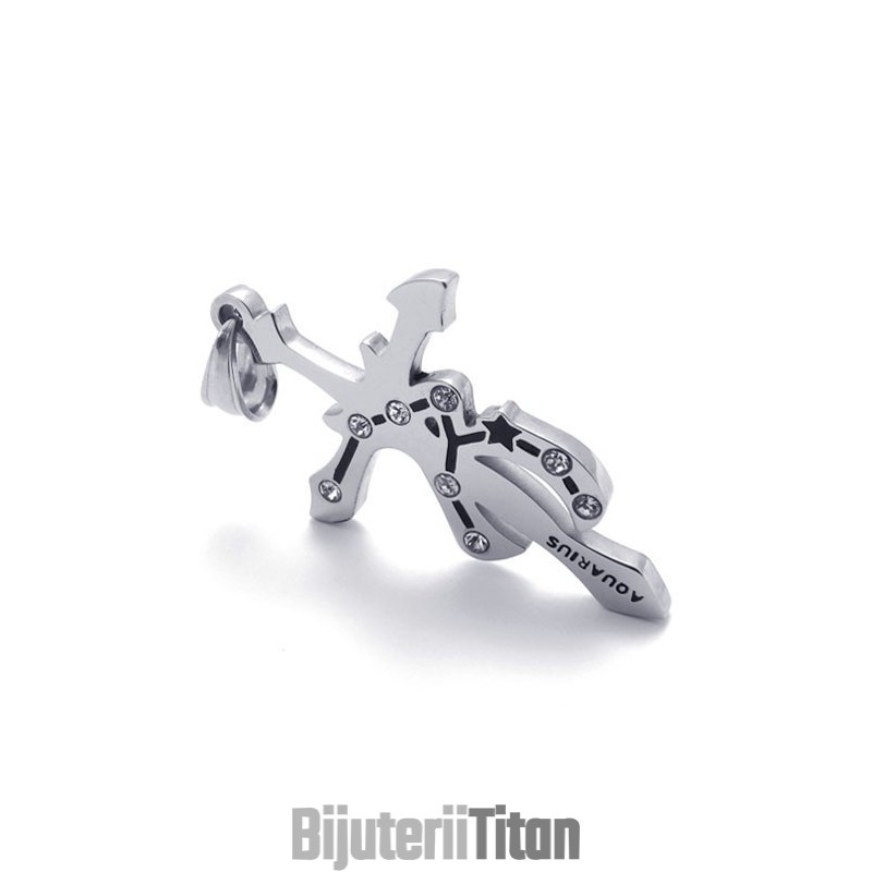Pandantiv Cu Pietre De Titan Vărsător Pandantiv Cu Pietre De Titan Vărsător