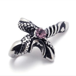 Pandantiv Cruce Din Titan Cu Zirconiu