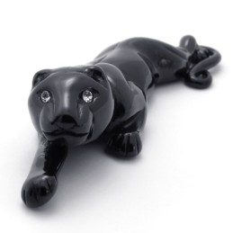 Pandantiv Din Titan Black Lion Cu Pietre