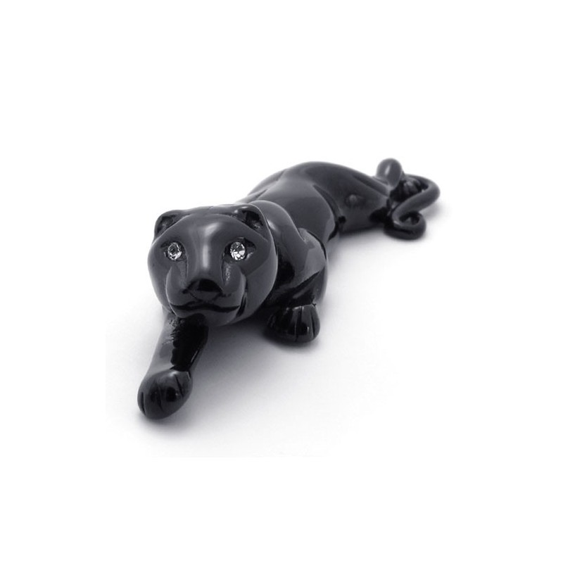 Pandantiv Din Titan Black Lion Cu Pietre