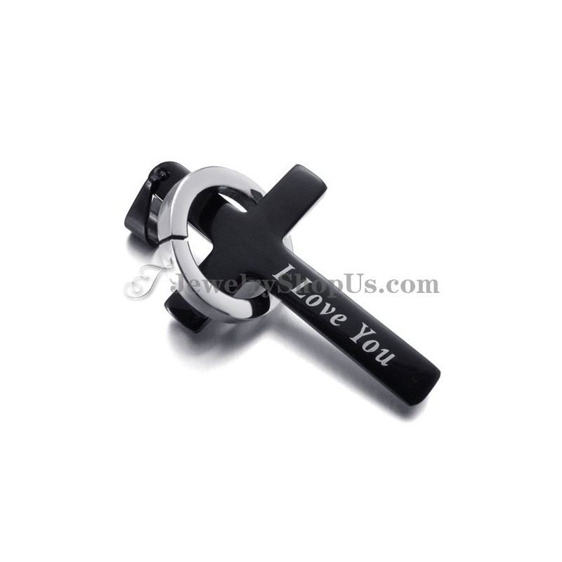 Pandantiv Cruce Și Cerc Din Titan Negru