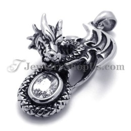 Pandantiv Dragon Din Titan Cu Zirconiu
