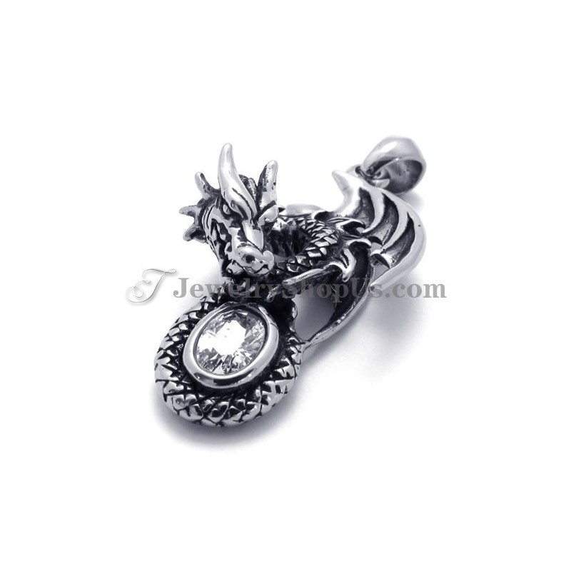 Pandantiv Dragon Din Titan Cu Zirconiu Pandantiv Dragon Din Titan Cu Zirconiu