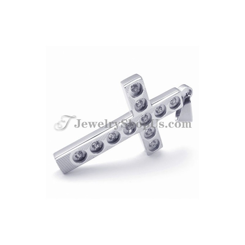 Pandantiv Elegant Din Titan Cu Cruce Și Pietre Pandantiv Elegant Din Titan Cu Cruce Și Pietre