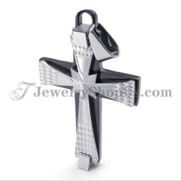 Pandantiv Elegant Cu Cruce Din Titan Negru