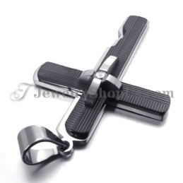 Pandantiv Cruce Din Titan Negru