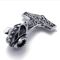 Craniu La Modă Cu Pandantiv Cruce Din Titan