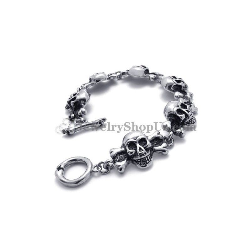 Brățară De Modă Cu Cranii De Titan