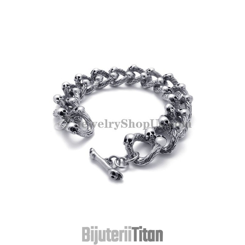 Brățară De Modă Cu Cranii De Titan