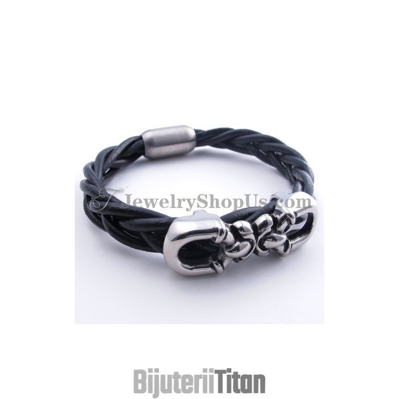 Brățară Din Piele De Titan La Modă