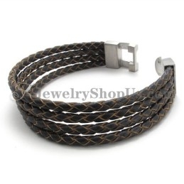 Brățară Elegantă Din Piele Și Titan