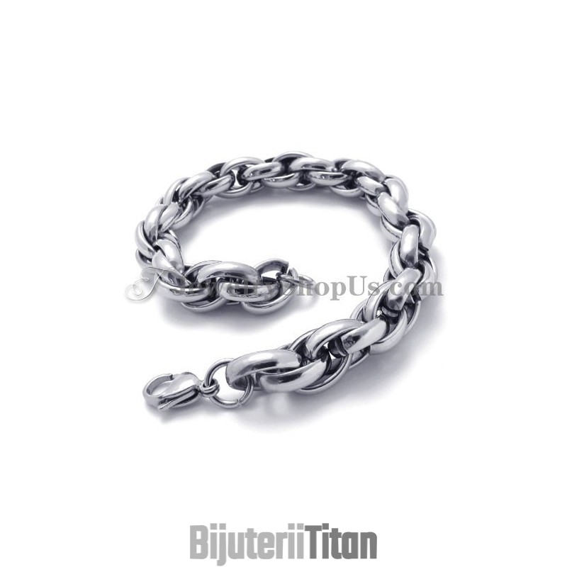 Brățară De Titan Argintiu La Modă