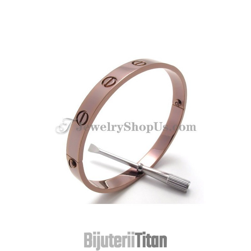 Brățară Elegantă Din Titan, Auriu-Roz, Pentru Femei Brățară Elegantă Din Titan, Auriu-Roz, Pentru Femei
