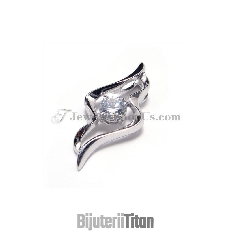Pandantiv Din Argint 925 Cu Zirconiu (Platinare Galvanizată) Cu Lanț Gratuit Pandantiv Din Argint 925 Cu Zirconiu (Platinare Galvanizată) Cu Lanț Gratuit