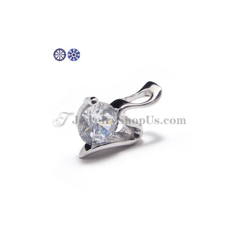 Pandantiv Din Argint 925 Cu Zirconiu (Platina Galvanizată) Cu Lanț Gratuit