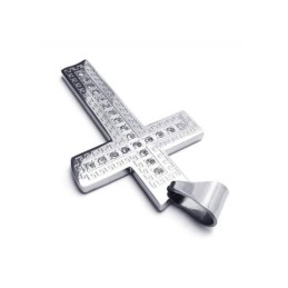 Colier Bărbătesc Cu Pandantiv Cruce Din Titan Pur Din Argint (Nou)