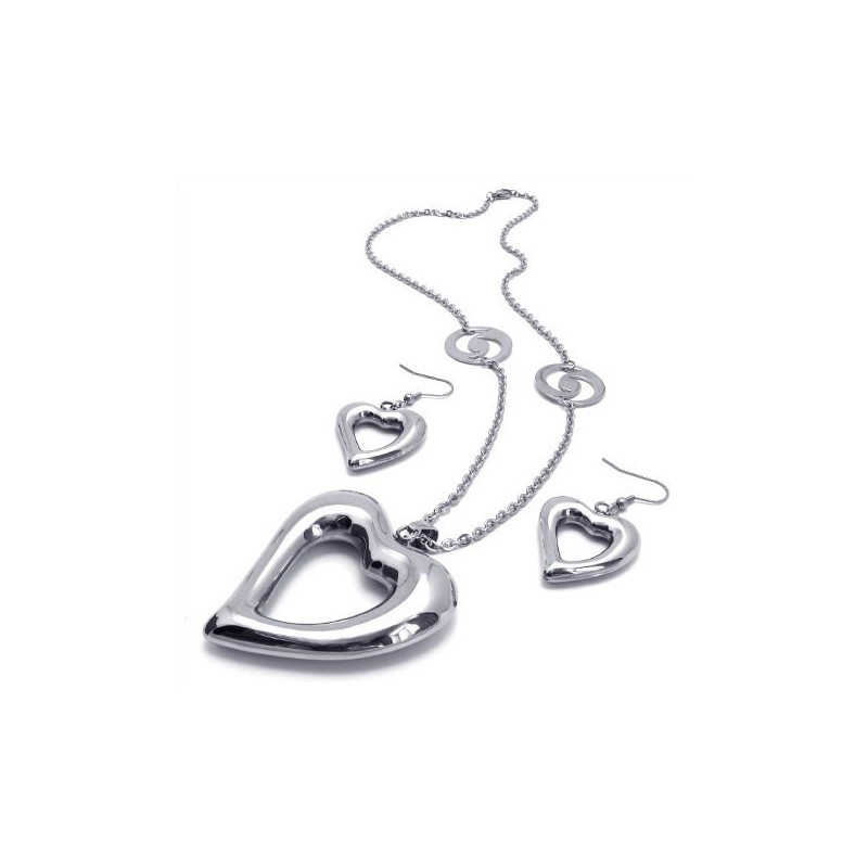 Set De Bijuterii Din Titan, Formă Elegantă, Culoare Strălucitoare, Calitate Stabilă, Inclusiv Colier, Pandantiv, Cercei