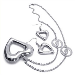 Set De Bijuterii Din Titan, Formă Elegantă, Culoare Strălucitoare, Calitate Stabilă, Inclusiv Colier, Pandantiv, Cercei