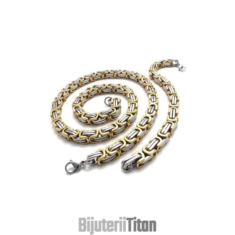 Set De Bijuterii Din Titan, Fin Prelucrat, Cu Strălucire De Culoare Stabilă, Inclusiv Colier Și Brățară Set De Bijuterii Din Titan, Fin Prelucrat, Cu Strălucire De Culoare Stabilă, Inclusiv Colier Și Brățară