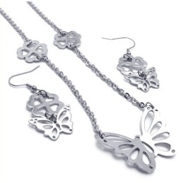 Set De Bijuterii Din Titan, Design Atractiv, Culoare Strălucitoare, Calitate Stabilă, Inclusiv Colier, Pandantiv, Cercei