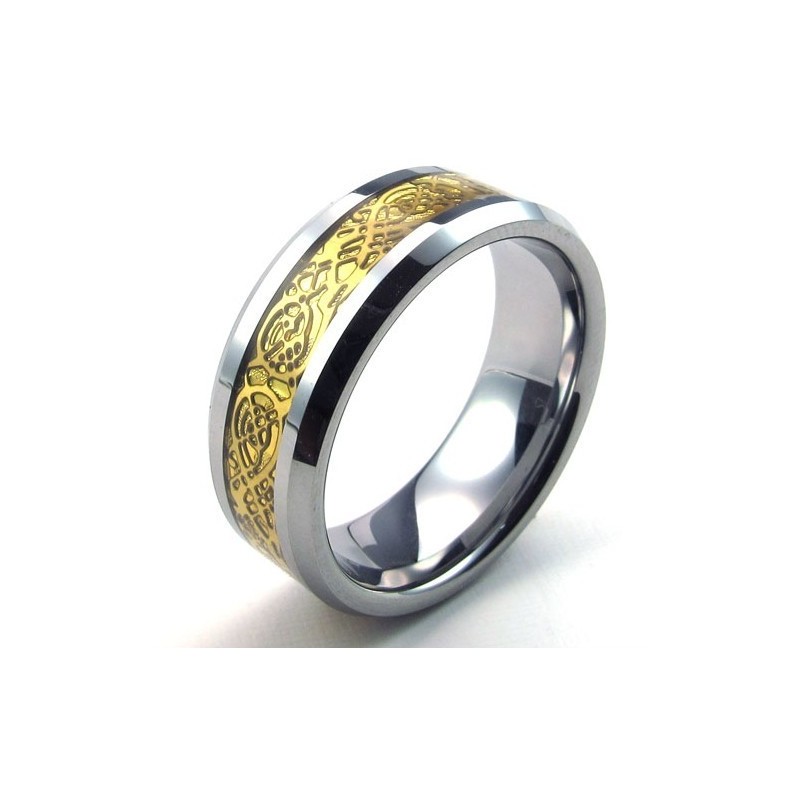 Inel De Tungsten De Calitate Stabilă, Frumos Și Colorat, Fin Prelucrat