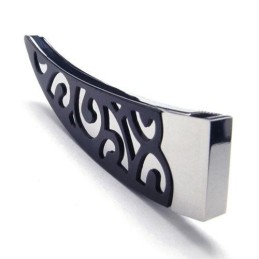 Colier Bărbătesc Cu Pandantiv Din Titan Pur, Cu Lance Neagră, 6588