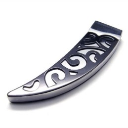 Colier Bărbătesc Cu Pandantiv Din Titan Pur, Cu Lance Neagră, 6588