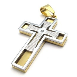 Culoare Fin Prelucrată, Strălucitoare, Pentru O Reputație De Lungă Durată - Pandantiv Cruce Din Titan