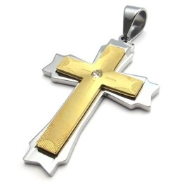 Design Frumos, Culoare Strălucitoare, Pandantiv Cruce Din Titan De Calitate Fiabilă