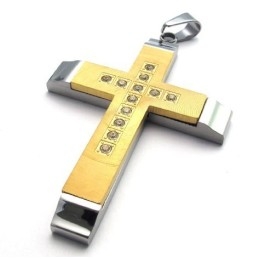 Design Frumos, Culoare Strălucitoare, Calitate Superioară, Pandantiv Cruce Din Titan