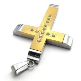 Design Frumos, Culoare Strălucitoare, Calitate Superioară, Pandantiv Cruce Din Titan