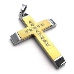 Design Frumos, Culoare Strălucitoare, Calitate Superioară, Pandantiv Cruce Din Titan